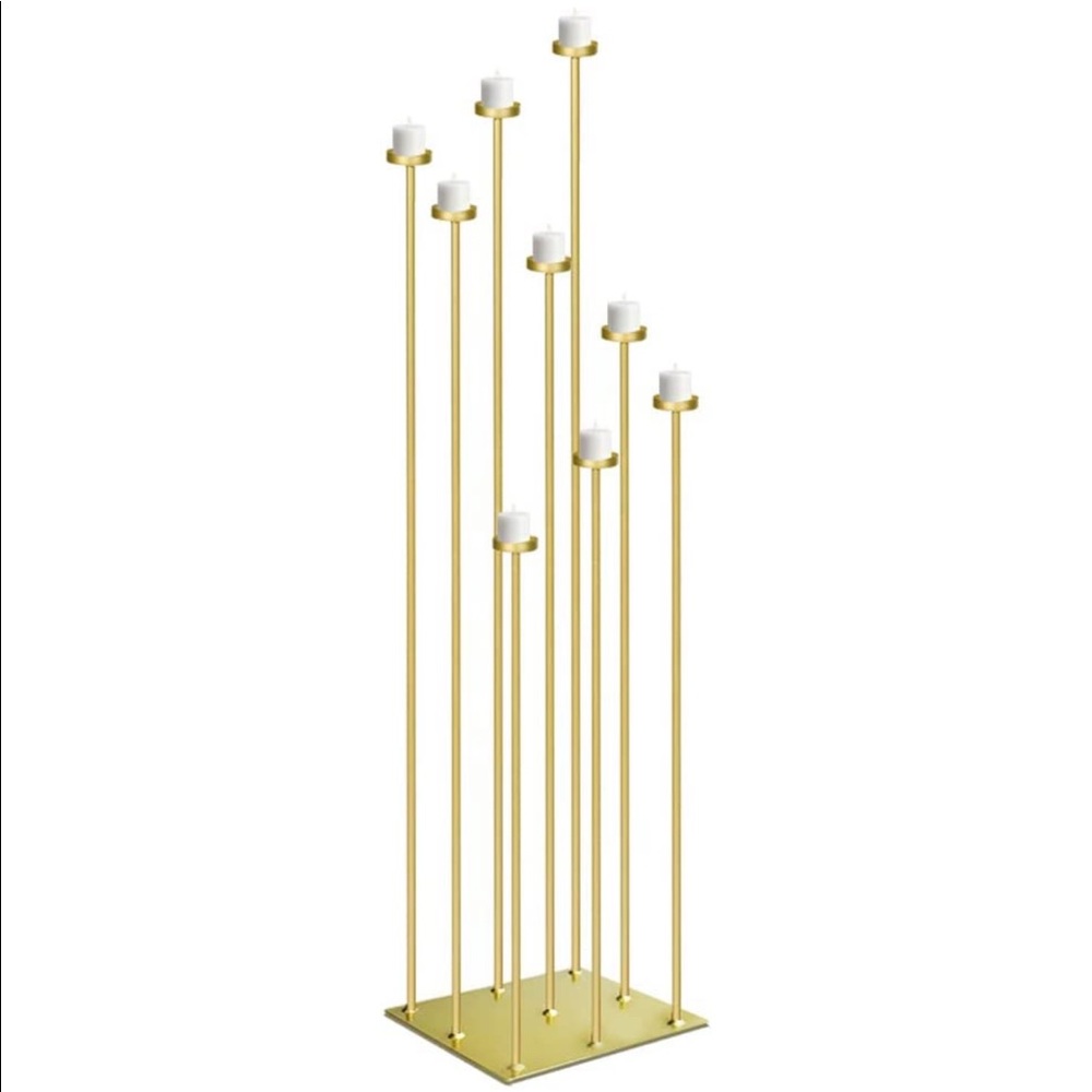Golden high chandeliers for decoration